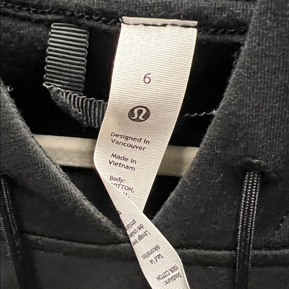 Lululemon Black Sleeveless  Hoodie Size 6 - Picture 2 of 10